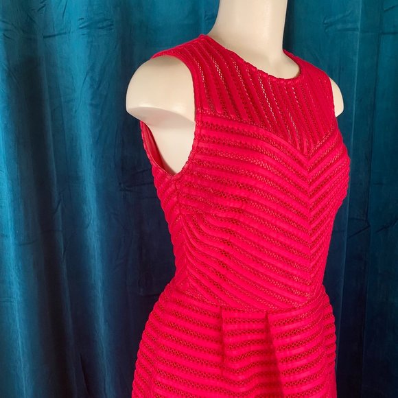 Halogen Sleeveless  Fit & Flare Dress Hot Pink - Picture 3 of 13